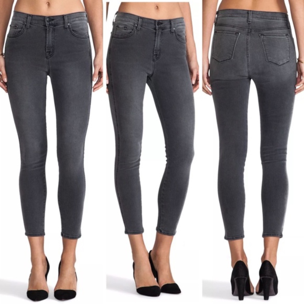 J Brand Bree High Rise Crop Jeans Gray 29